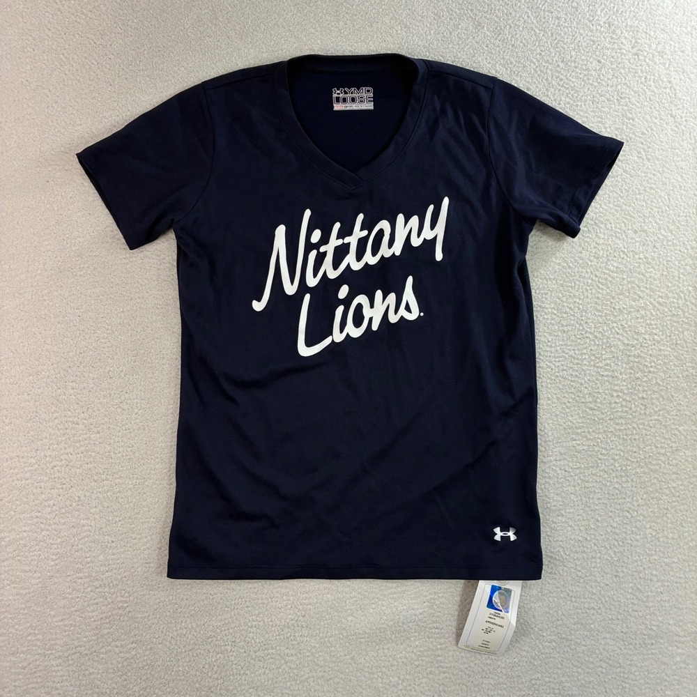Under Armour Penn State T Shirt Youth M Blue Nittany Lions Heatgear Athletic NWT